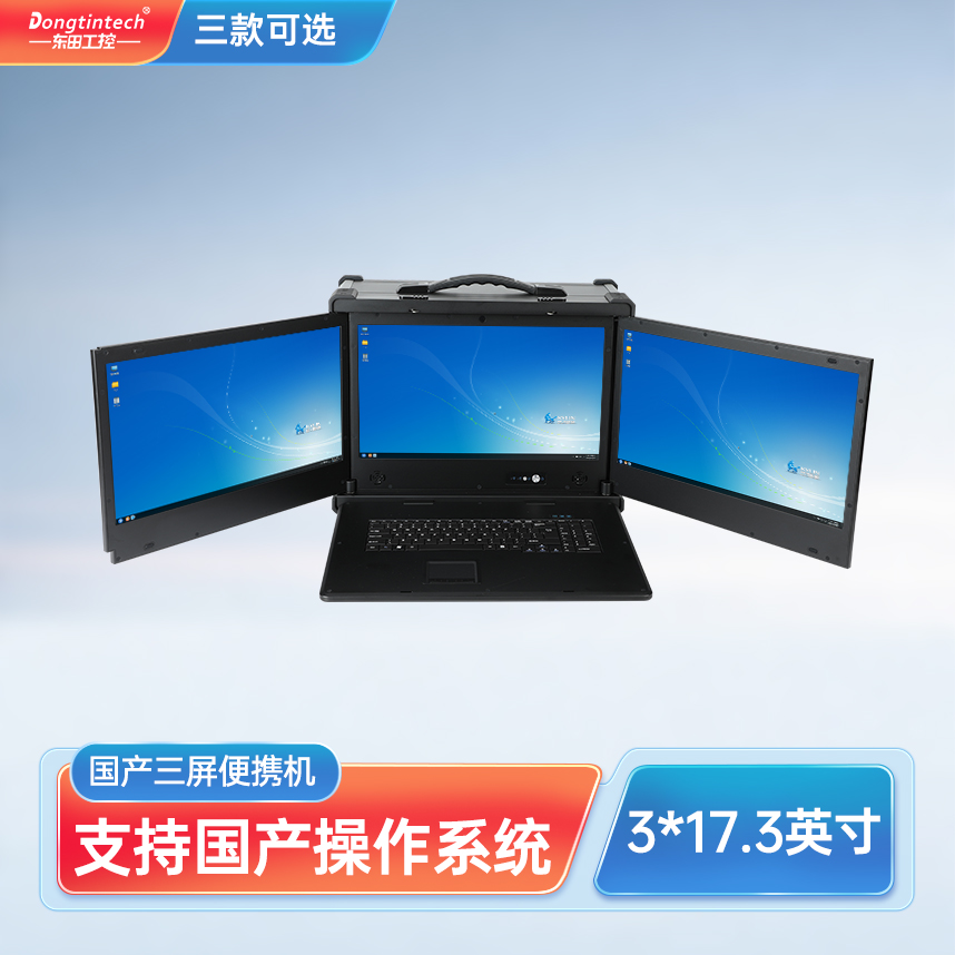 東田三防國產(chǎn)化17.3英寸三屏便攜機服務器主機 DT-S1437AD-H325